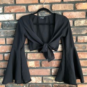 XS tie front crop top from Princess Polly